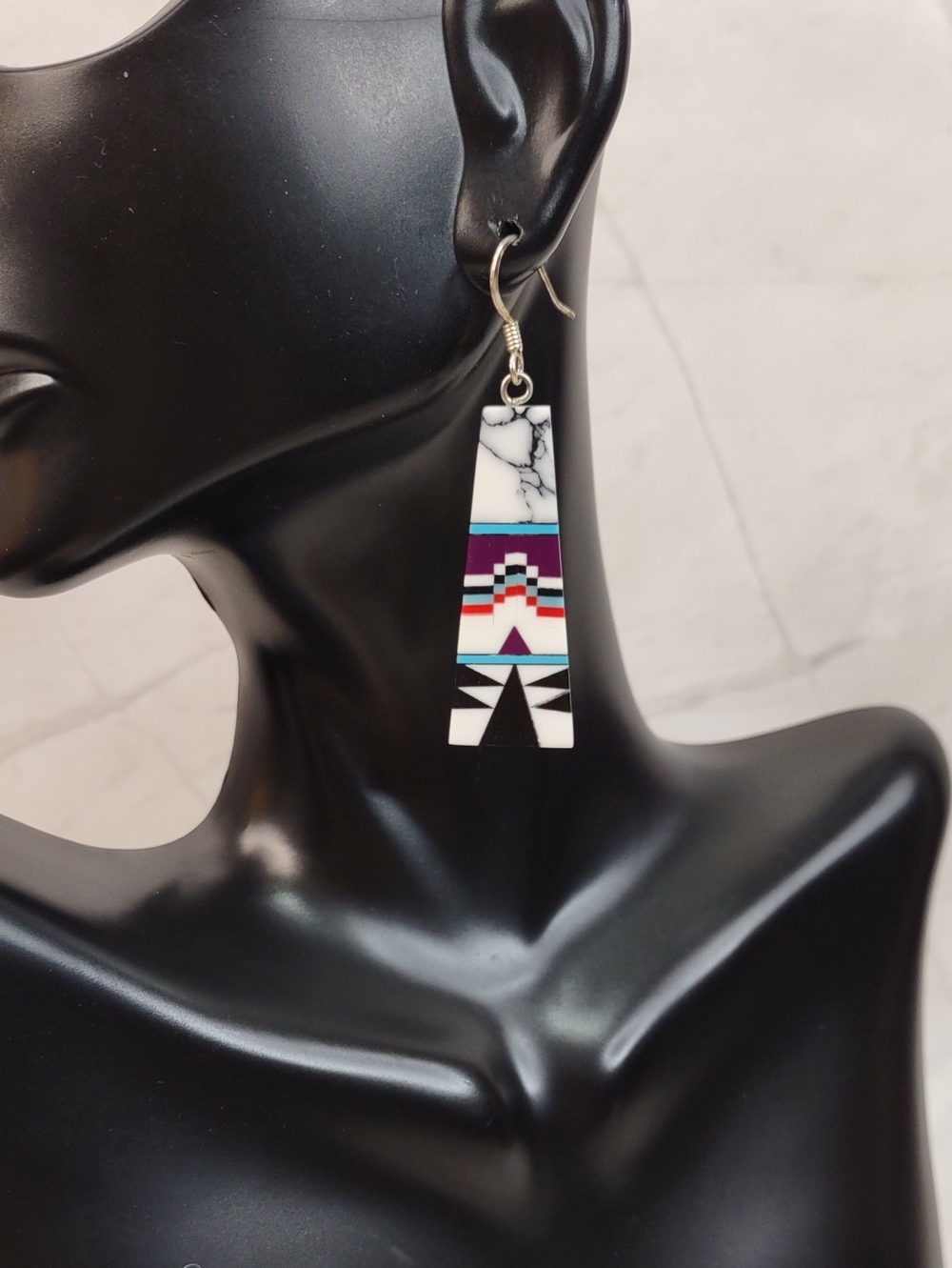 Artisan Crafted Mosaic Inlay Earrings